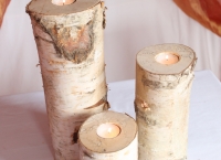 Dřevěné svícny
